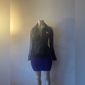 Adidas Unisex Black & White Track Jacket